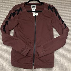 Jacket with lace up sleeves